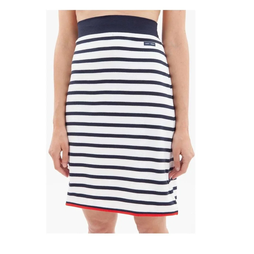 $99 NWOT XS St James Atelier & Other Stories	striped blue white red cotton skirt